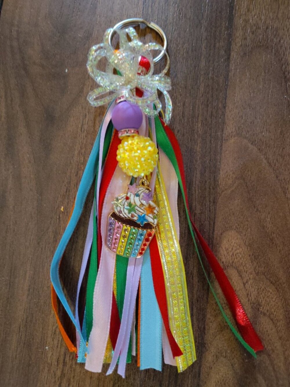 Enchanting Artisan Handmade Ribbon Tassel For Bags/Keychain/Car With Charm
